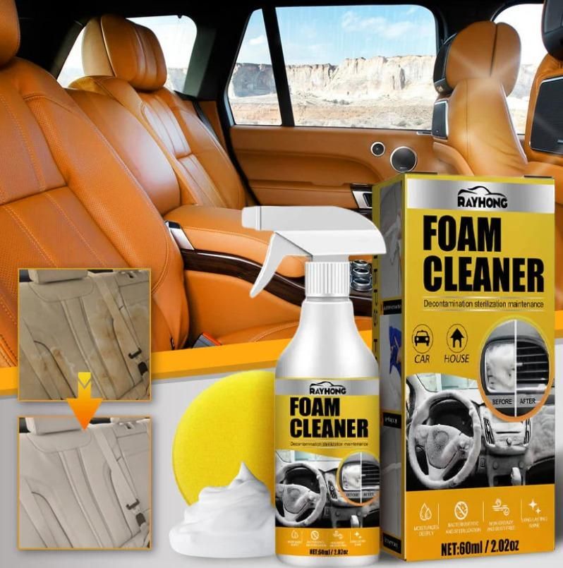 Multi-Purpose Foam Cleaner 60mL – Versatile Car & Home Cleaner with Safe Formula, Easy Application, and UV Protection