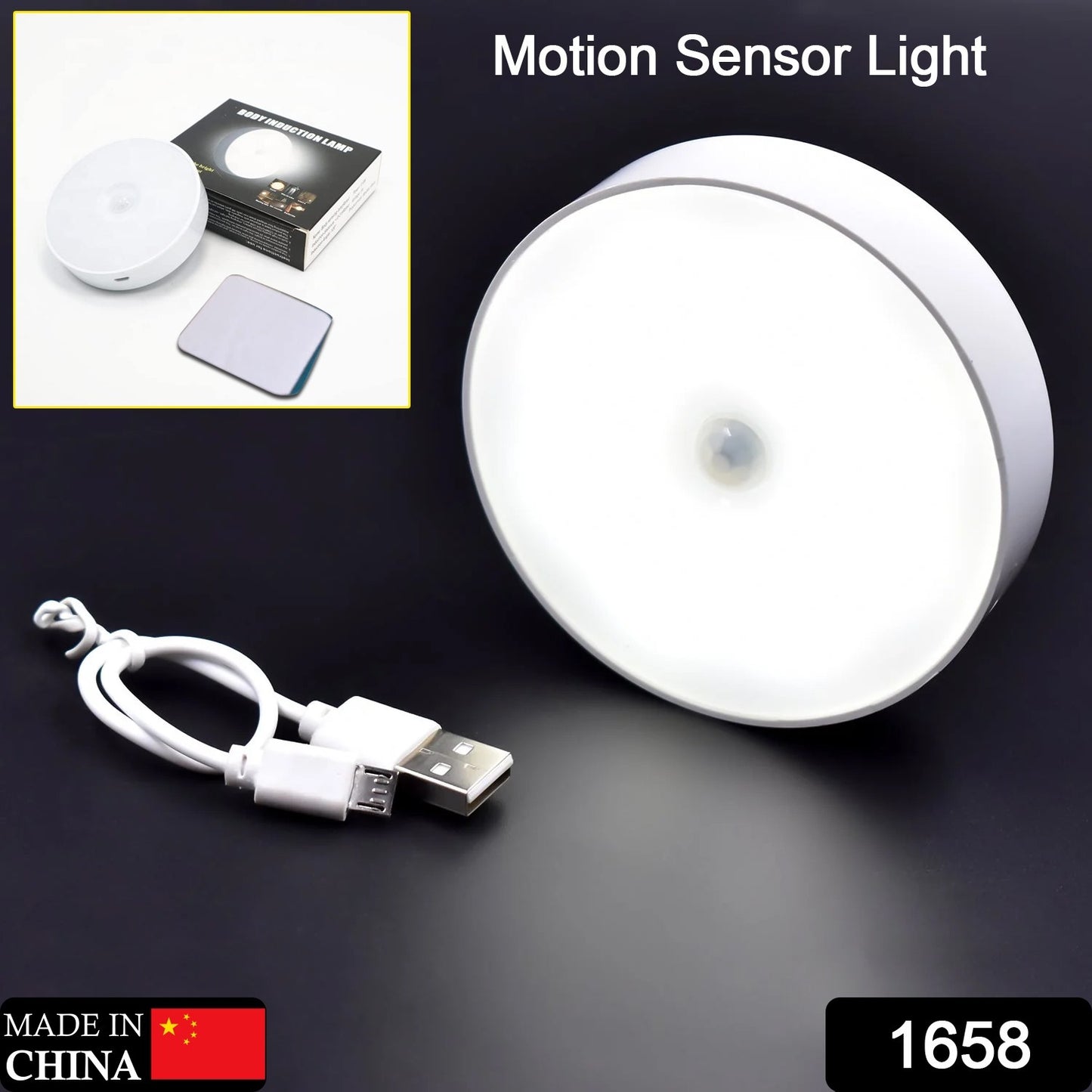 Round Shape 8 Led Motion Sensor Induction Led Light