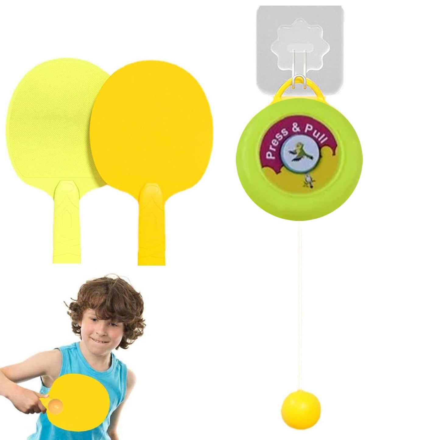 17640 Portable Indoor Hanging Table Tennis With Three Ball Table Tennis Self Training Set