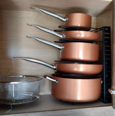 🛠️ Multipurpose Pan & Pot Organizer Rack (1 Pc)