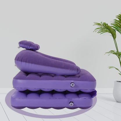 2 In 1 Air Mattress  Lounger Portable Inflatable Mattress Air Sofa With Air Hand Pump (17575 Cm)