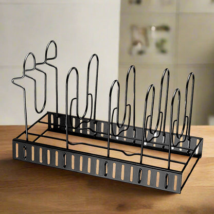 🛠️ Multipurpose Pan & Pot Organizer Rack (1 Pc)